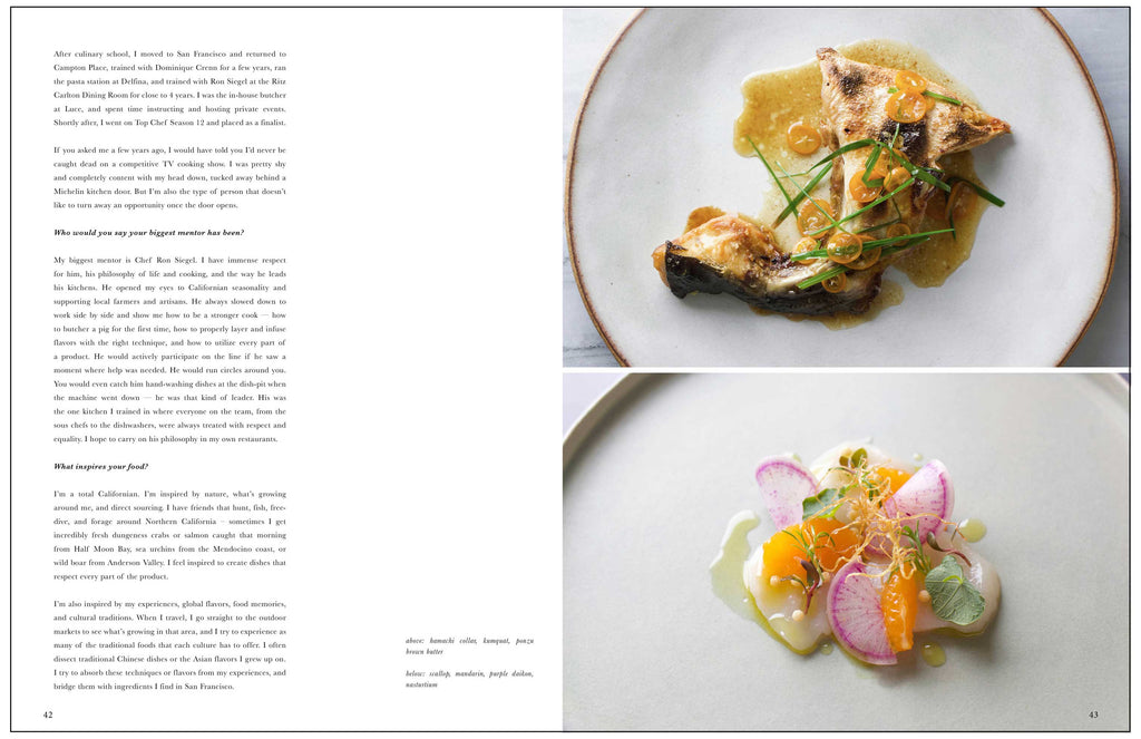 Toothache Magazine issue 3. Melissa King Hamachi and Scallops. A magazine made for chefs by chefs. Features food articles, interviews, and recipes from world class chefs
